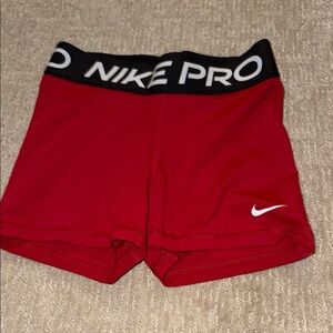 Nike Pro Red Athletic Shorts
